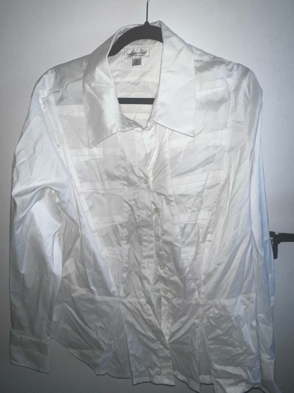 Coldwater Creek White Button-Front Blouse